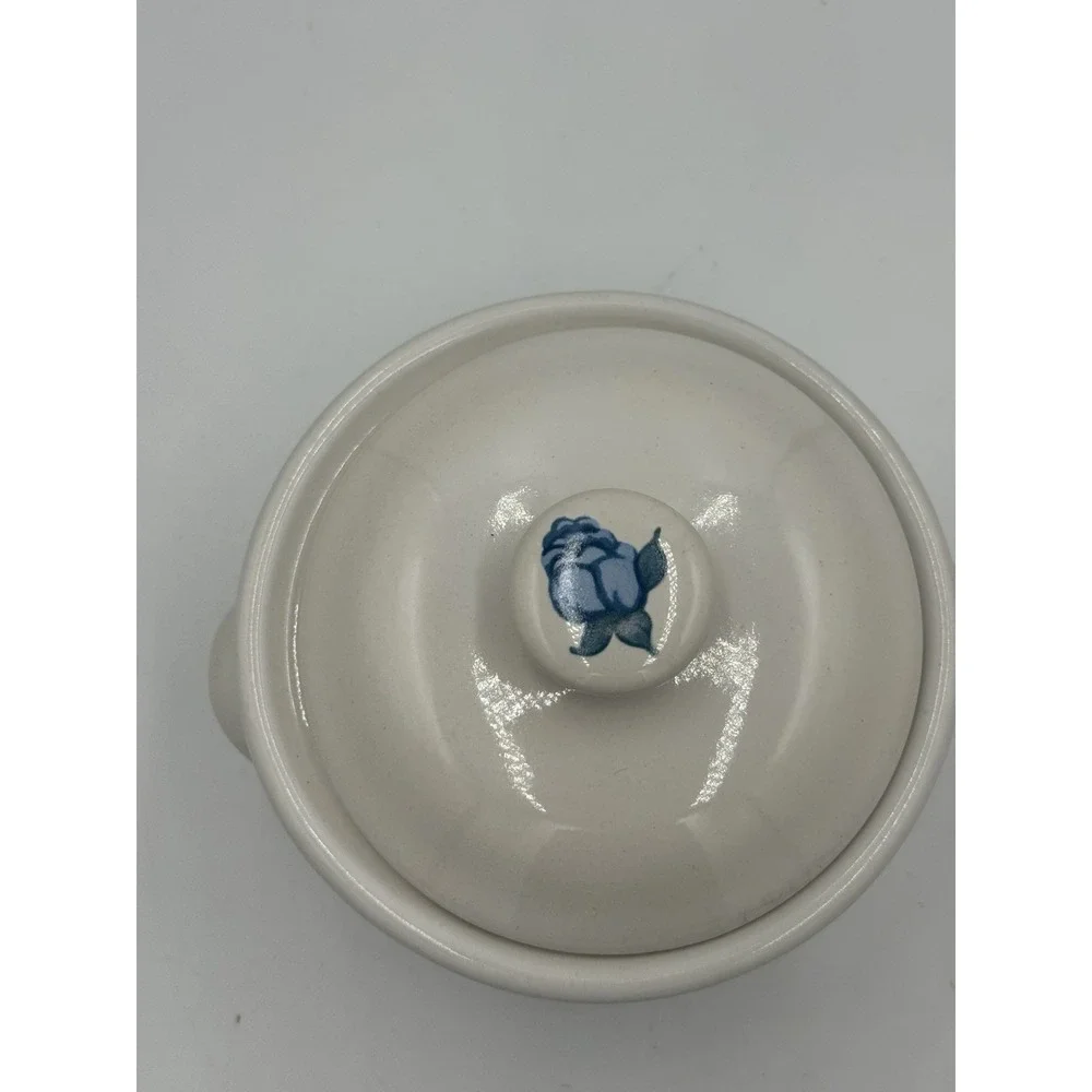 Jay import Company Blue Rose Mini‎ Crockpot/Soup Bowl